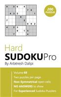 Hard Sudoku Pro: Book for Experienced Puzzlers (200 puzzles) Vol. 68