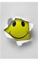 Happy Face Breaking Through Journal: Take Notes, Write Down Memories in this 150 Page Lined Journal