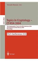 Topics in Cryptology -- Ct-Rsa 2004