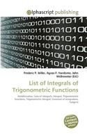 List of Integrals of Trigonometric Functions: (English)