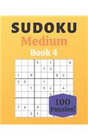 Sudoku Medium Book 4: 100 Sudoku for Adults - Large Print - Medium Difficulty - Solutions at the End - 8'' x 10''