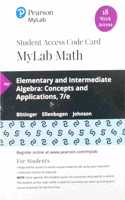 Mylab Math with Pearson Etext -- 18 Week Standalone Access Card -- For Elementary and Intermediate Algebra: Concepts and Applications