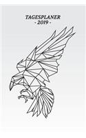 Tagesplaner: Geometrischer Adler schwarz wei?, DIN A 5 Tagesplaner, eckiger Buchr?cken, 150 Seiten mit To Do Listen & freien Fl?chen f?r deine Notizen, Skizzen, 