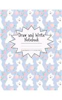 Draw and Write Notebook Primary Ruled 8.5 x 11 in / 21.59 x 27.94 cm: Children's Composition Book, Scottish Terrier and Pink Roses Cover, P860