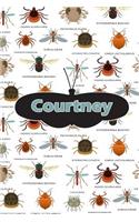 Courtney: Bug Insect Journal Notebook 120 Pages 6x9