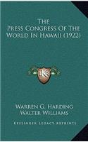 Press Congress Of The World In Hawaii (1922)