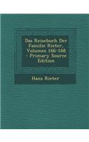 Das Reisebuch Der Familie Rieter, Volumes 166-168