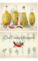 Our Family's Recipes: Blank Cooking Journal, 6x9-inch, 150 Recipe Pages