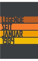 Legende seit Januar 1984: ein Geschenk für legendäre Menschen,120-zeiliges Notizbuchjournal (15x23cm), German Edition.