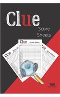 Clue score sheets