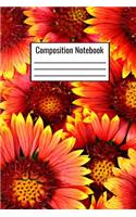 Composition Notebook: Red Flower Journal For Kids Teens Adults Parents To Write Down Daily Notes