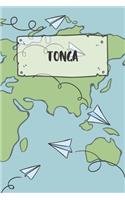 Tonga: Ruled Travel Diary Notebook or Journey Journal - Lined Trip Pocketbook for Men and Women with Lines