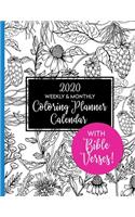 2020 Weekly & Monthly Coloring Planner Calendar