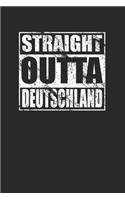 Straight Outta Deutschland 120 Page Notebook Lined Journal for German Pride Heritage
