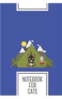Notebook for cats: Lined Journal with Cat In the camping tent Design - Cool Gift for a friend or family who loves nature presents! - 6x9" - 180 White lined pages - You