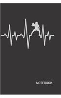 Notebook: Football Heart Beat Lined Journal for Work or Home