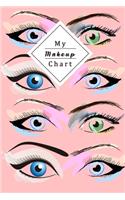 My Makeup Chart: Perfect For Beauty School Students Or Professional Artists - Journal For Your Makeup´S To Never Forget Any Of Your Stils - Makeup Chart Journal