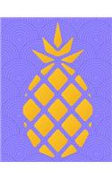 Guitar Tabs Paper Notebook: Pineapple