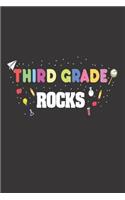 Third Grade Rocks: 6x9 Notebook, Ruled, Back To School, Primary Writing Notebook, Class Workbook, Composition Book, For 3rd Graders, Classmates, Students