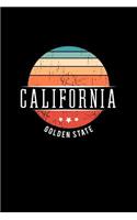 California Golden State: California State USA Souvenir Blank Notebook Journal