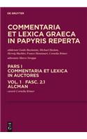 Commentaria Et Lexica Graeca in Papyris Reperta (Clgp), Fasc. 2.1, Alcman