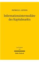 Informationsintermediare des Kapitalmarkts