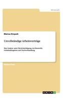 Unvollständige Arbeitsverträge