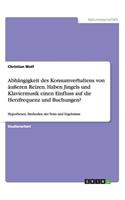 Abhängigkeit des Konsumverhaltens von äußeren Reizen. Haben Jingels und Klaviermusik einen Einfluss auf die Herzfrequenz und Buchungen?: Hypothesen, Methoden der Tests und Ergebnisse