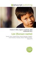Lee (Korean Name): (English)