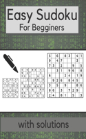 Easy Sudoku For Begginers with solutions: Puzzle Books Color Puzzles Activity Brain Difficulty Level Levels Different Solution For Gift Gifts