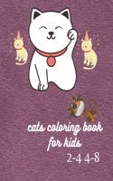 cats coloring book for kids 2-4 4-8