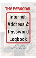 The Personal Internet Address & Password Logbook (removable cover band for security)