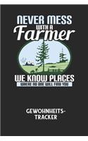 NEVER MESS WITH A FARMER WE KNOW PLACES WHERE NO ONE WILL FIND YOU - Gewohnheitstracker