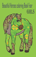 beautiful horses coloring book foor girls: (Dover Nature Coloring Book)