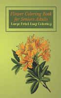 Flower Coloring Book for Seniors Adults Large Print Easy Coloring