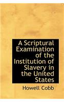 A Scriptural Examination of the Institution of Slavery in the United States
