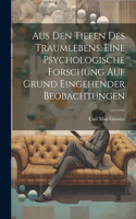 Aus den Tiefen des Traumlebens. Eine psychologische Forschung auf Grund eingehender Beobachtungen