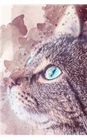 Notebook: Lined Notebook Watercolor Journaling Ruled Workbook Diary For Animals cat lovers Children Gifts (107 pages, 6x9)