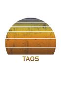 Taos: New Mexico Wide Ruled Notebook Paper For Work, Home Or School. Vintage Sunset Note Pad Journal For Family Vacations. Travel Diary Log Book For Adult