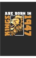 Kings Are Born In 1947: Graph Paper Notebook - Birthday Gift or Anniversary Gift Idea