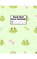 Blank Sheet Music Notebook: Easy Blank Staff Manuscript Book Large 8.5 X 11 Inches Musician Paper Wide 12 Staves Per Page for Piano, Flute, Violin, Guitar, Trumpet, Drums, Cell