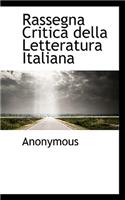 Rassegna Critica Della Letteratura Italiana