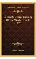 Poems By George Canning Of The Middle Temple (1767)