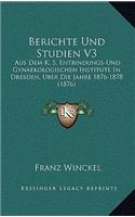 Berichte Und Studien V3