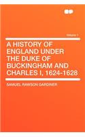 A History of England Under the Duke of Buckingham and Charles I, 1624-1628 Volume 1