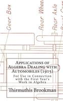Applications of Algebra Dealing with Automobiles (1915)