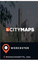 City Maps Worcester Massachusetts, USA
