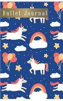 Bullet Journal: Midnight Unicorn Notebook Cover, 110 Bullet Grid Paper Pages, 5.5 X 8.5 Size, Great Using for Dot Grid Journal, Dotted Notebook & Sketch Book