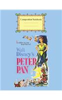 Composition Notebook: Disney Peter Pan Tinkerbell Moonbeams Magic Graphic Cute Theme Marble Size Notebook Composition Blank Pages Rule Lined for Girls Teens Kids Journal 
