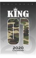King 01 Calendar 2020: Annual Calendar for Couples and best friends